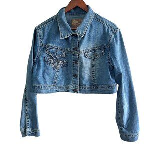 Crest Jeans Y2K 2000s Cropped Western Stud Jacket